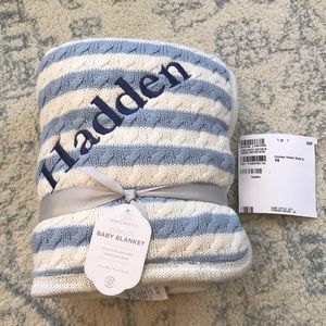 (Monogram can be removed) Brand new Pottery Barn baby blanket!